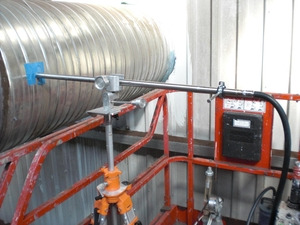 Dust measurements in an exhaust air channel